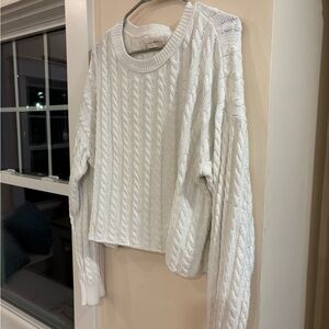 Lucky Brand Cream Cable Knit Sweater